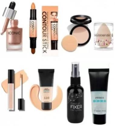 mkldsrh waterproof fixer primer foundation concealer beauty blender compact powder contour stick face highlighter for face make up