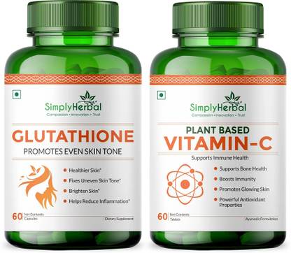 Simply Herbal Vitamin C 1000mg & Glutathione Complete Skin Care Solution