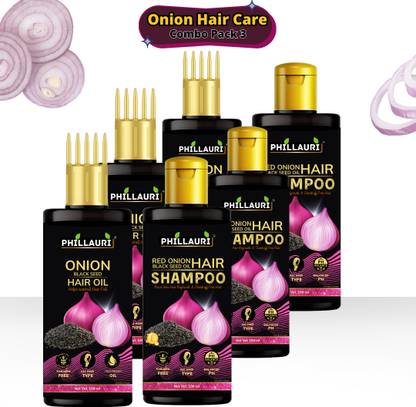 Phillauri Red Onion Black Seed Oil Ultimate Hair Care Kit Shampoo & Hair Oil