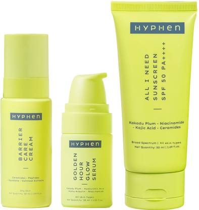 HYPHEN Daily Face Care Combo - Oily & Combination Skin | Serum, Moisturizer & Sunscreen