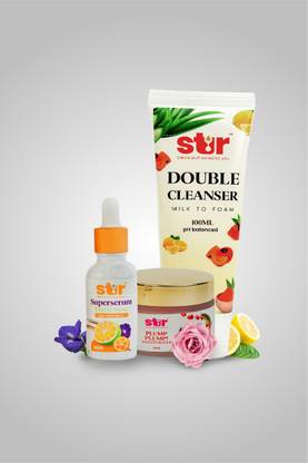 Stir Skin Hydration Combo: Double Cleanser, Superserum & Plump Plump Moisturizer