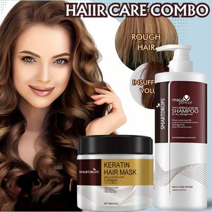 smartdrops Hair Mask and Hair Shampoo For Shinier hair | Hair Care Combo |