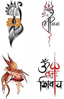 surmul Maa Paa With mahadev And Ganesha Tattoo For Male and Female Tattoo