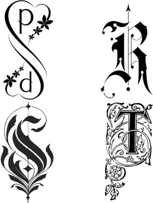 surmul Alphabet Temporary Tattoo for male And Femakle Tattoo