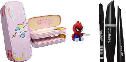 Glamierre beauty Zipper Pencil Case -kajal pencil eyeliner mascara -spiderman set combo-5
