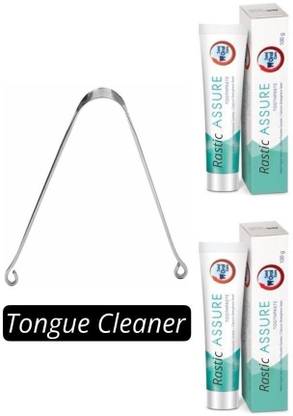 Rastic Assure Tongue Cleaner With Dent Neem Paste