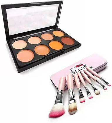 Plethora Makeup Oval Brush & KB Highlighter and contour (2 Items in the set)