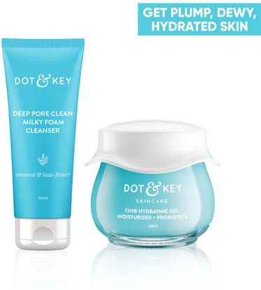 Dot & Key Deep Pore Care Combo | Cleanser 100ml, Gel Moisturizer 60ml