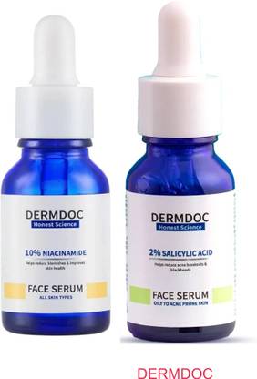 DermDoc Face Serum Twin Pack for Acne & Oil Control