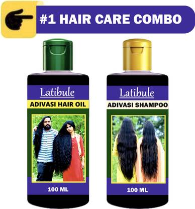 Latibule Adivasi Harbel Hair oil Shampoo Kit for Strength n Growth of hair (2 Items)