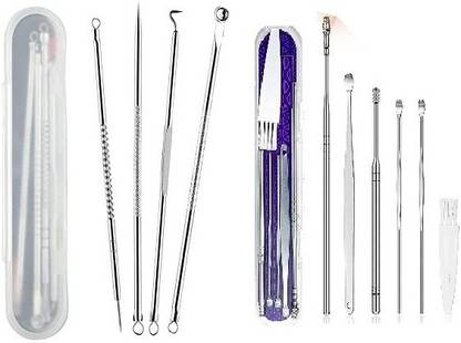 J & F 6 in 1 Ear Cleaning Tool With 4 in 1 Blackhead Tool Kit