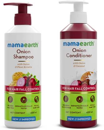 Mamaearth Hair Fall Control Combo(Onion Shampoo, 400ml + Onion Conditioner, 400ml)