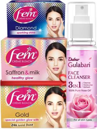 Dabur & Milk 64g + Diamond 30g + Gold 64g + Gulabari Face Cleanser