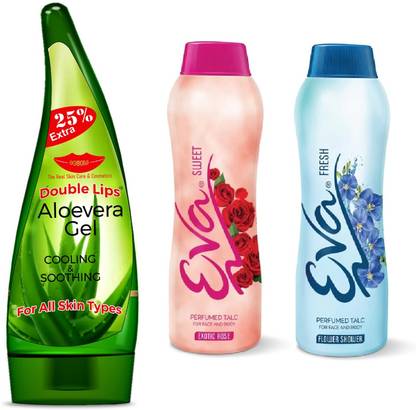 EVA SWEET + FRESH BODY TALCUM EACH 100 GRM WITH MULTIUSE ALOEVERA GEL 125 ML