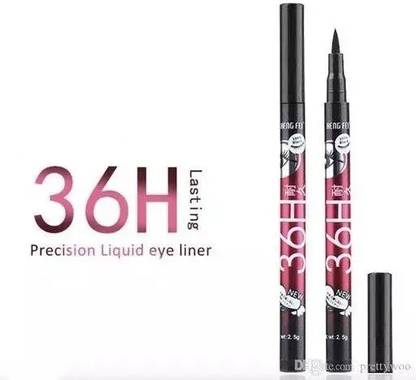 QUIYANG Waterproof | Smudge Proof Liquid Pen 36h Eyeliner Pack Of 2 Pcs. 5 g (BLACK 5 ml