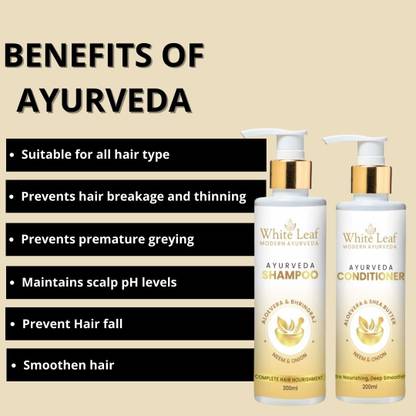 White Leaf Daily Use Anti Dandruff Shampoo for Men & Women | Neem Conditioner