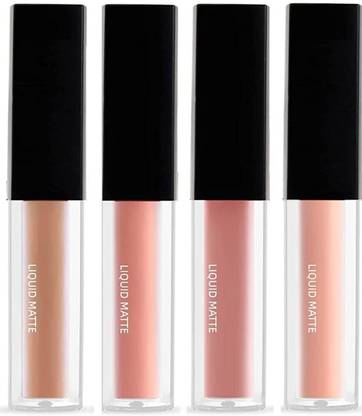 huemic Waterproof Liquid Matte Lipstick Set of 4 pc Nude