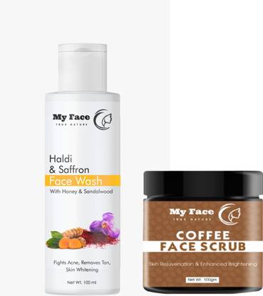 My Face 100 ml Face Wash for All Skin Type & 100 gm Coffee Face Scrub for Anti-Aging