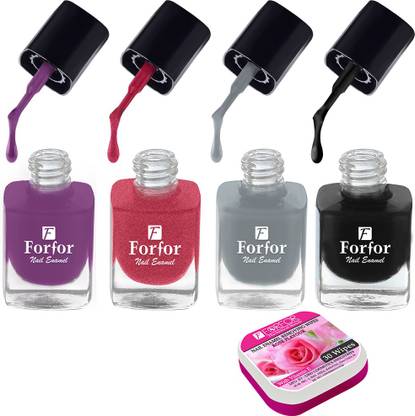 FOR FOR Perfect Stay Trendy Safe & Fast Dry ,Nail Art ,Glossy Finish Nail Polish Combo