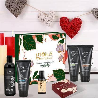 Globus Naturals Men's Charcoal Essentials Valentine Gift Box