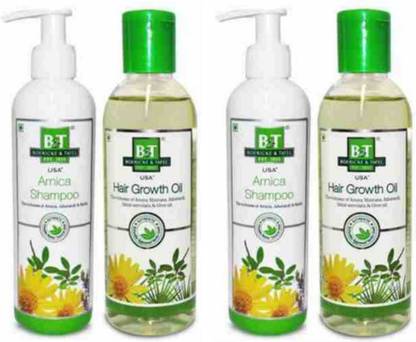 BT BOERICKE & TAFEL Arnica shampoo PACK OF 2 X 250 ml & HAIR Growth Oil Pack Of 2 X 200 ml