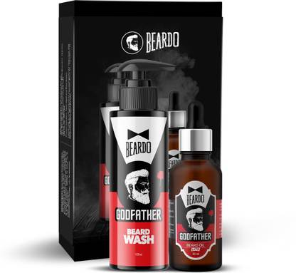 BEARDO Godfather Beard Wash, 100ml and Godfather Lite Beard Oil, 30ml Gift Set Combo (Pack of 2)