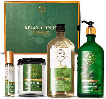 BATH & BODY WORKS EUCALYPTYS SPERAMINT 4PIC COMBO