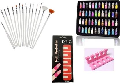 Ajora 48 Bottles/Set NAIL BRUSH SET , NAIL PROTECTOR & NAIL SAPERTOR