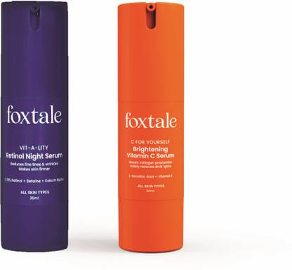 Foxtale 360° Age Protection Skin Care Kit Combo | Vitamin C Serum + 0.15% Retinol