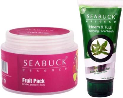 Seabuck Essence Neem & Tulsi Purifying For Daily Use Face Wash and Fruit Face Pack