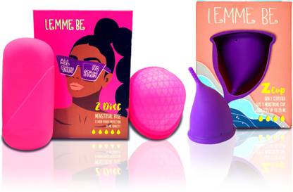 LEMME BE Combo Of Z Cup Small And Z Disc (Menstrual Cup And Disc)