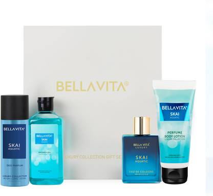 BELLAVITA Aquatic Premium Fragrance Gift Set|With Bergamot, Lavender & Sage Notes|
