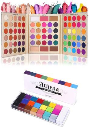 gujas Combo Of Pretty All Set Shimmer Eyeshadow, Highlighter, Blusher & Paint