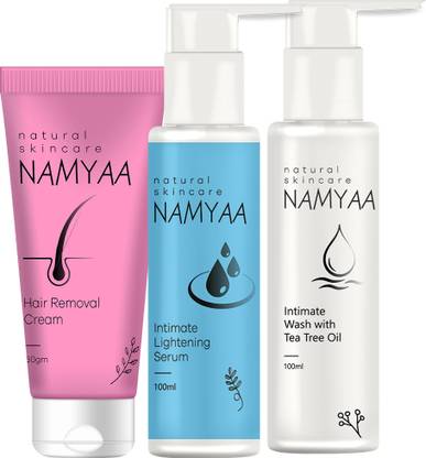Namyaa Intimate Care Kit- Intimate Lightening Serum, Intimate Wash, Bikini Line Hair Removal Cream