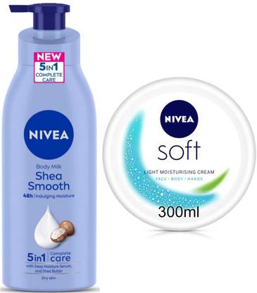 NIVEA Shea Smooth Skin 400ml and Soft cream 300ml