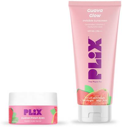 The Plant Fix Plix Under-Eye Gel For Reducing Dark Circles & 50+ Guava Glow Sunscreen