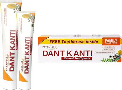 PATANJALI Dant Kanti Natural Toothpaste for Teeth Whitening, No Colors