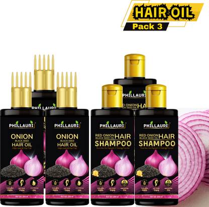 Phillauri Blackseed All Type of Hair Problem Herbal Growth Hair Oil & Shampoo
