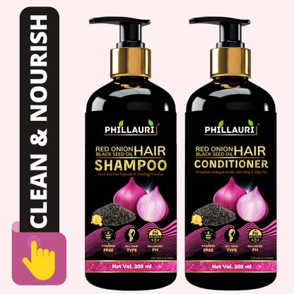 Phillauri Red Onion Black Seed Oil Shampoo+Conditioner