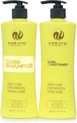 KERATOPLUS PROFESSIONAL Keratin Shampoo And Conditioner (300ml each) Keratin Treatment Kit - Shampoo And Conditioner