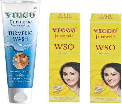 VICCO Turmeric 70g with Wso Skin Cream (15x2)