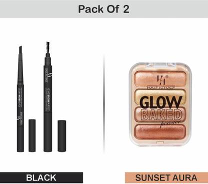 Half N Half Eye Brow Artist Long Lasting Automatic Eyebrow Pencil & Brush