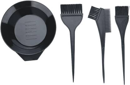 SMIETRZ Hair Dye Brush For Hair Colour With Bowl For Men And Women, Salon Accessories, black, pack of 1