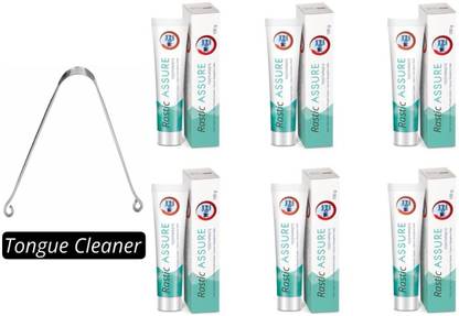 Rastic Assure Tongue Cleaner With Dent Neem 6 Paste