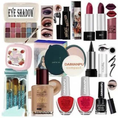 DAIMANPU pink cheeks complete makeup combo set for girls and women for party like makeup at home