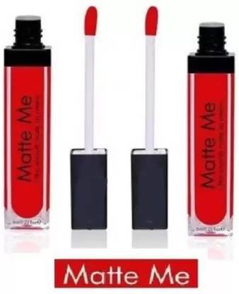 SHEFFO 24 Hours Red Matt Liquid Lipstick ( Pack of 2)