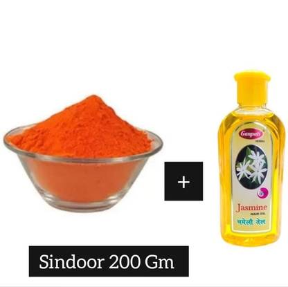 LKM Sindoor With Chameli oil | Sindoor I ( Sindoor 200gm & Chameli oil Sindoor For Pooja