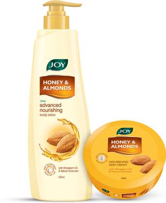 Joy Honey & Almonds Signature Combo With Body Lotion 500 ml & Skin Cream 200ml