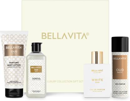 BELLAVITA OUD WHITE Premium Fragrance Gift Set|With Citrus, Aromatic & Woody Notes|