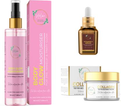 Muloha Face Collagen & Body Glow Moisturiser & Vitamin c serum combo